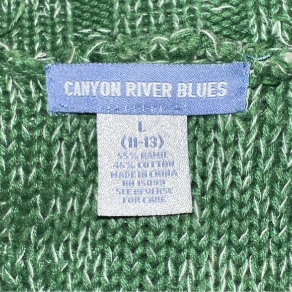 Canyon River Blues - Vintage - Cable Knit - Zip Up Sweater - Size Large - Picture 6 of 6